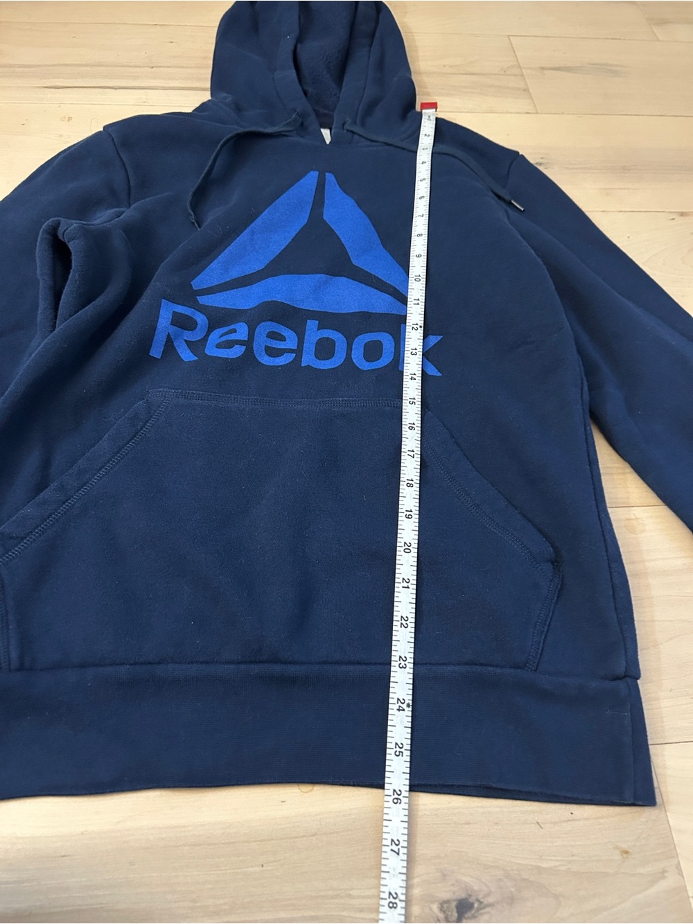 Reebok Hoodie Sweatshirt Navy Blue Small - Picture 3 of 9